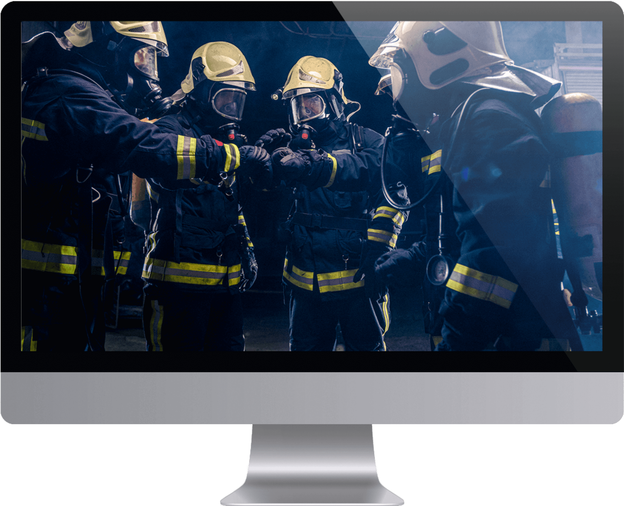 Bildschirm-Feuerwehrmänner
